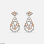 Layered Drops Earrings 9K Rose Gold