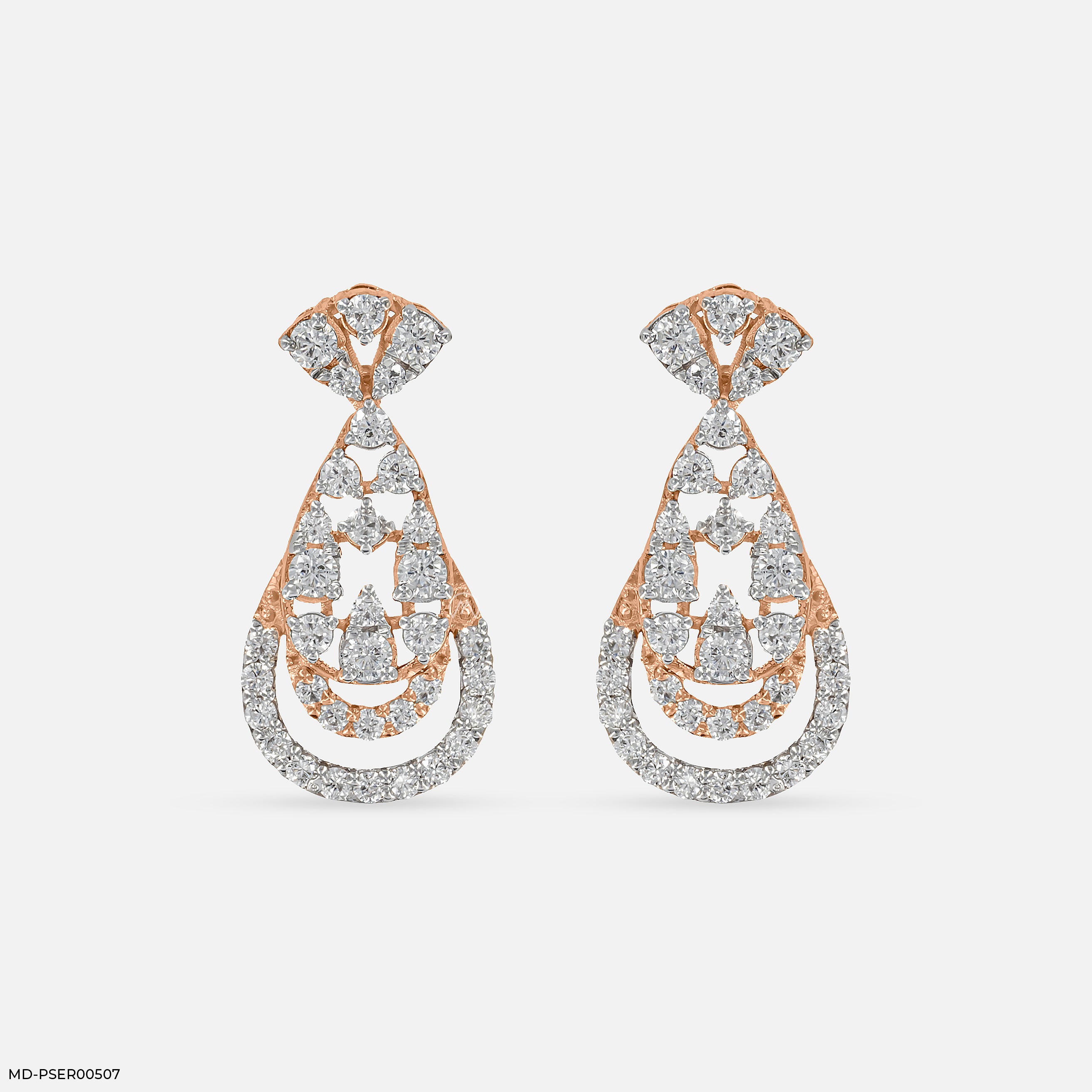 Layered Drops Earrings 14K Rose Gold