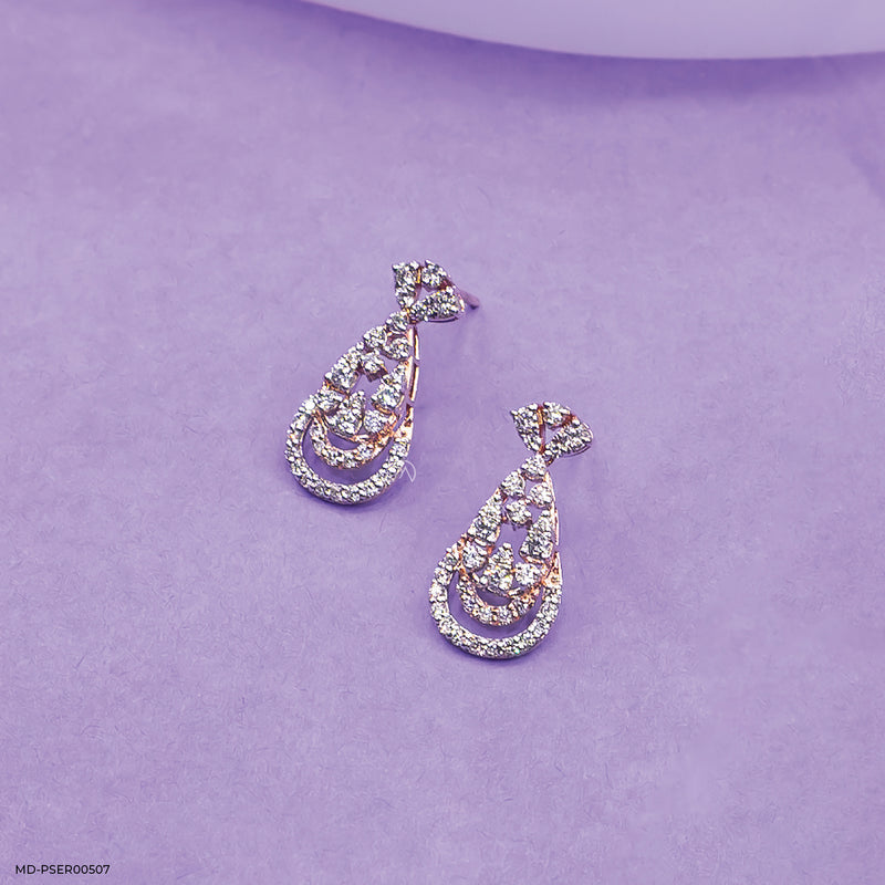 Layered Drops Earrings 14K Rose Gold