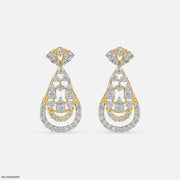 Layered Drops Earrings 9K Yellow Gold