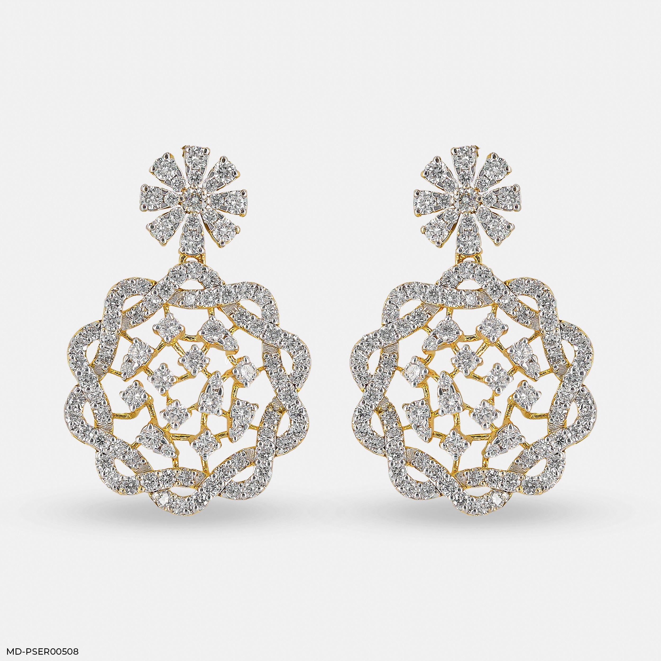 Circular Elegance Earrings 9K Yellow Gold