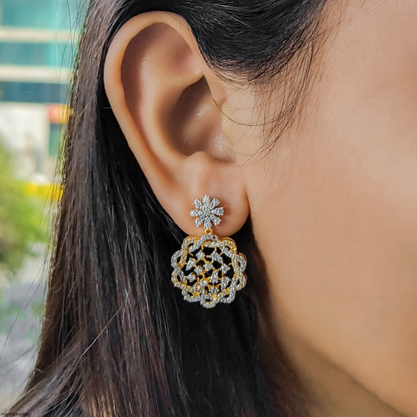 Circular Elegance Earrings 14K Yellow Gold