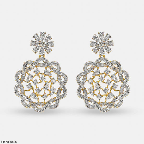 Circular Elegance Earrings 14K Yellow Gold