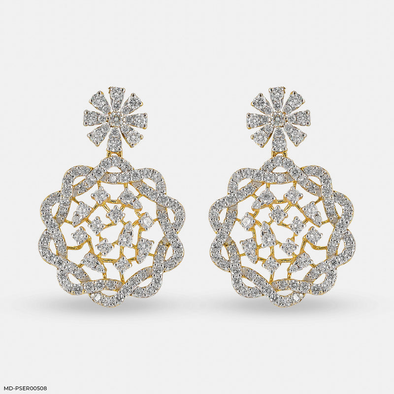Circular Elegance Earrings 14K Yellow Gold