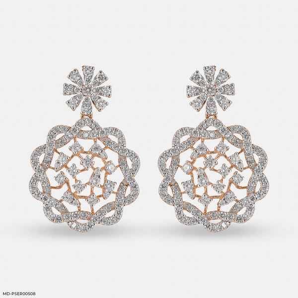 Circular Elegance Earrings 14K Rose Gold