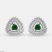 Golden Halo Emeralds Earrings Platinum 950
