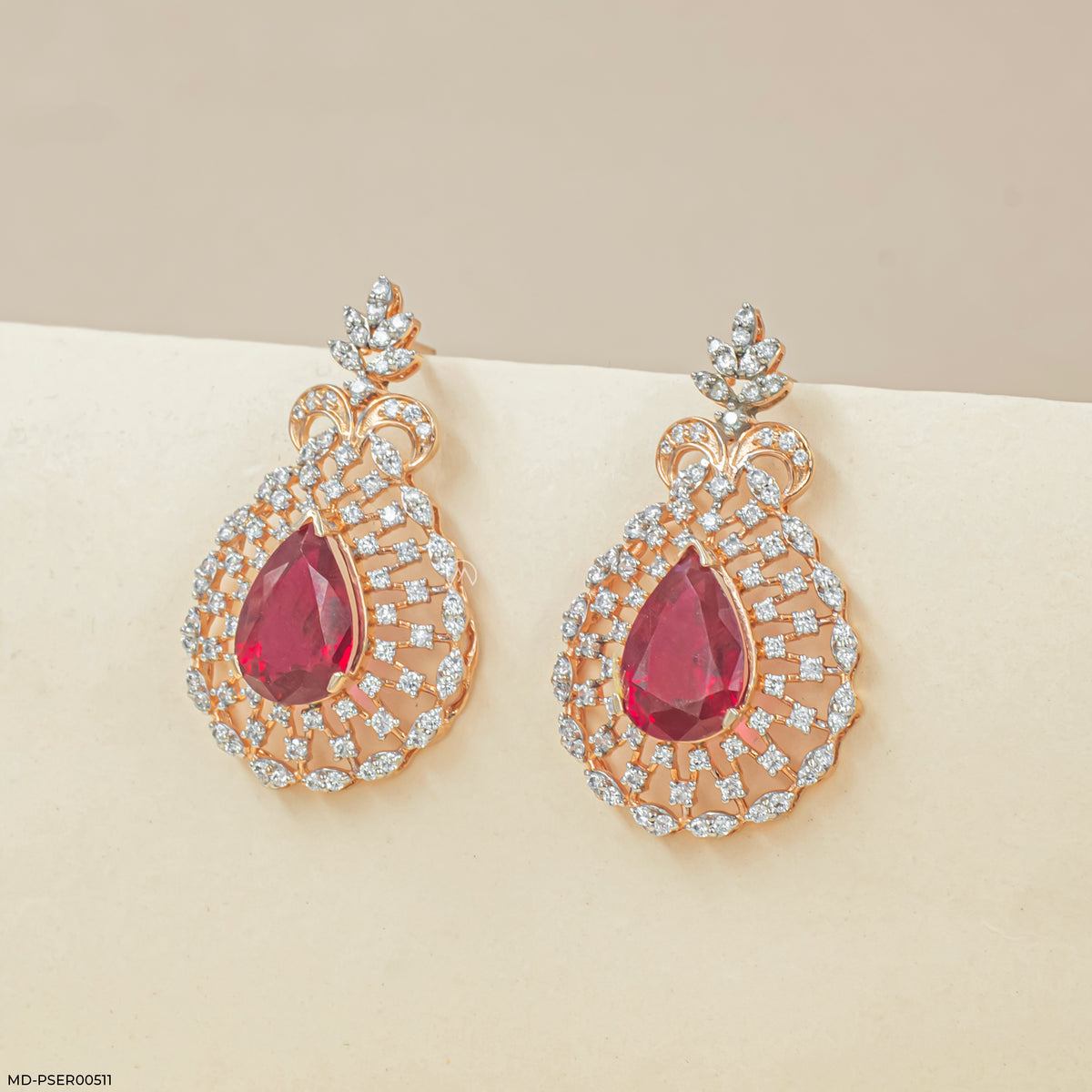 Vivid Crimson Earrings