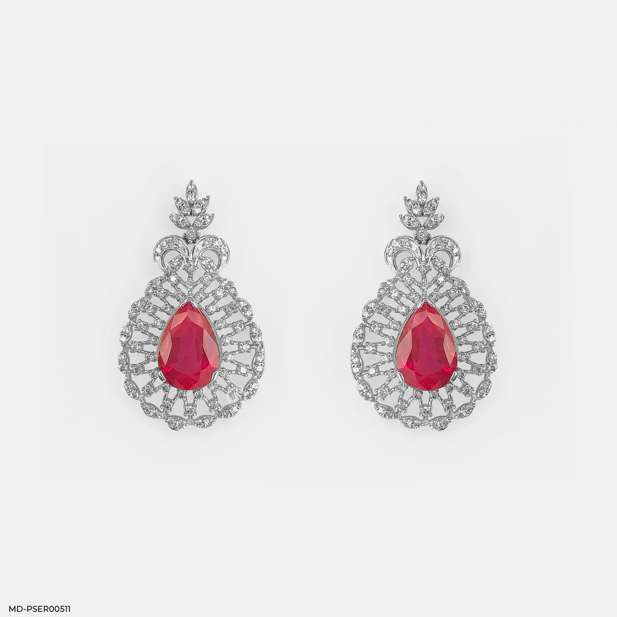 Vivid Crimson Earrings