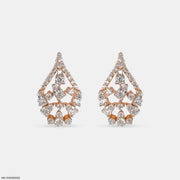 Vine of Sparkles Earrings 14K Rose Gold