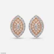 0.75 Carat Cluster Double Halo Lab Diamond Earrings