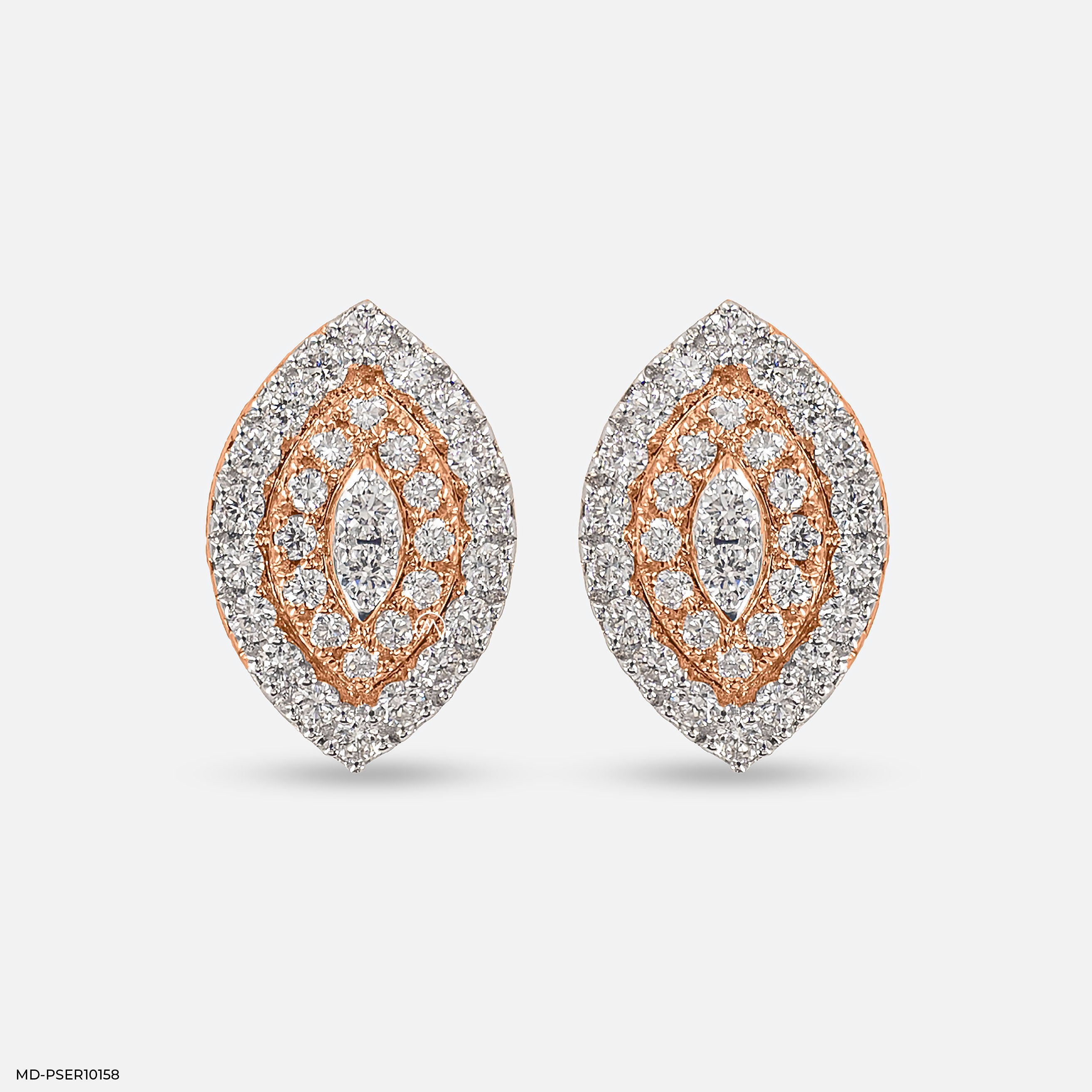 0.75 Carat Cluster Double Halo Lab Diamond Earrings