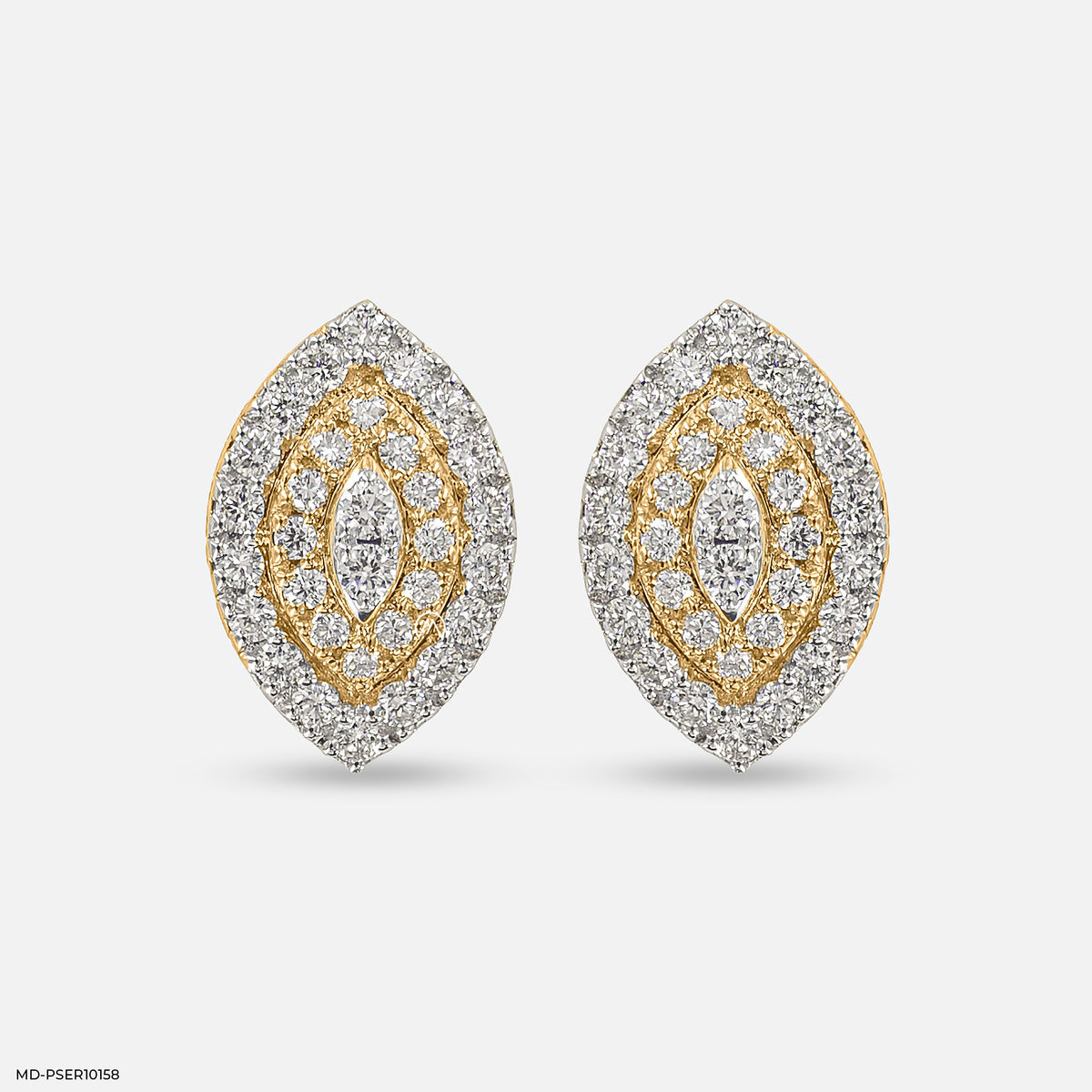0.75 Carat Cluster Double Halo Lab Diamond Earrings
