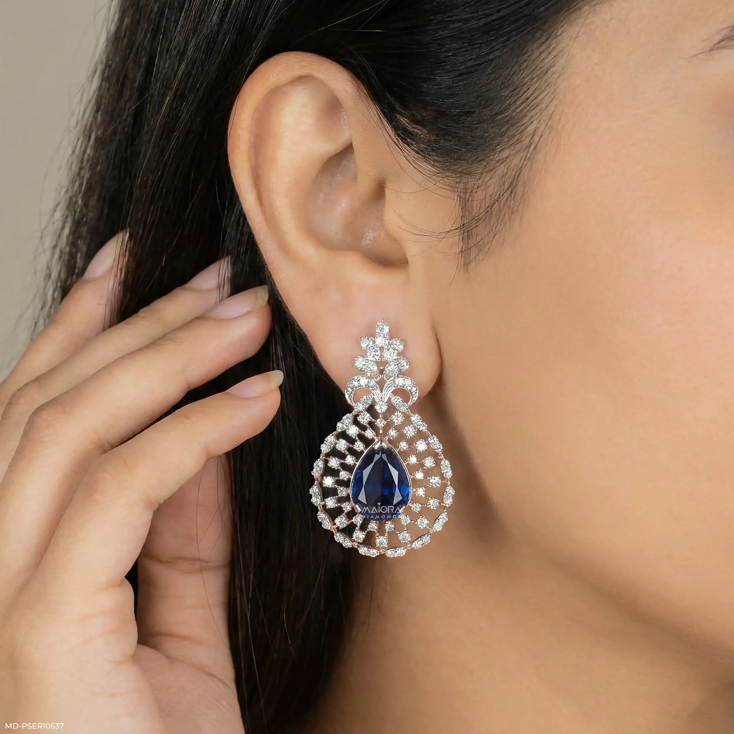 Regal Teardrop Earrings 9K Rose Gold
