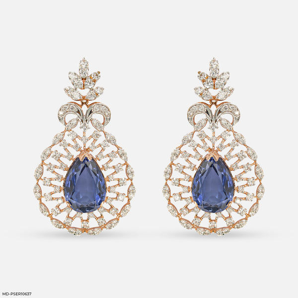Regal Teardrop Earrings 14K Rose Gold