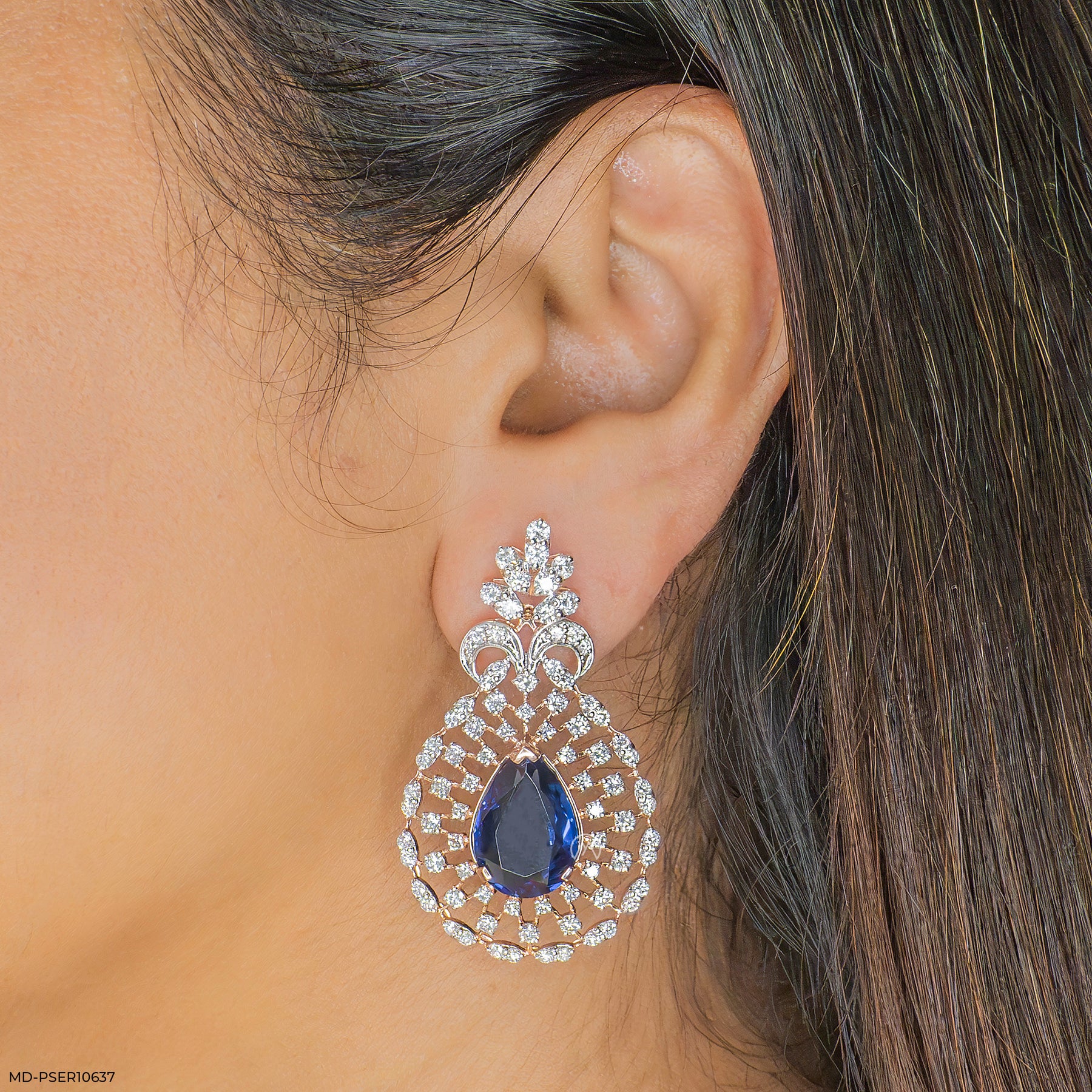 Regal Teardrop Earrings 14K Rose Gold