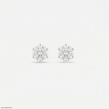 1.45 Carat Floating Halo Lab Diamond Studs 14K Rose Gold