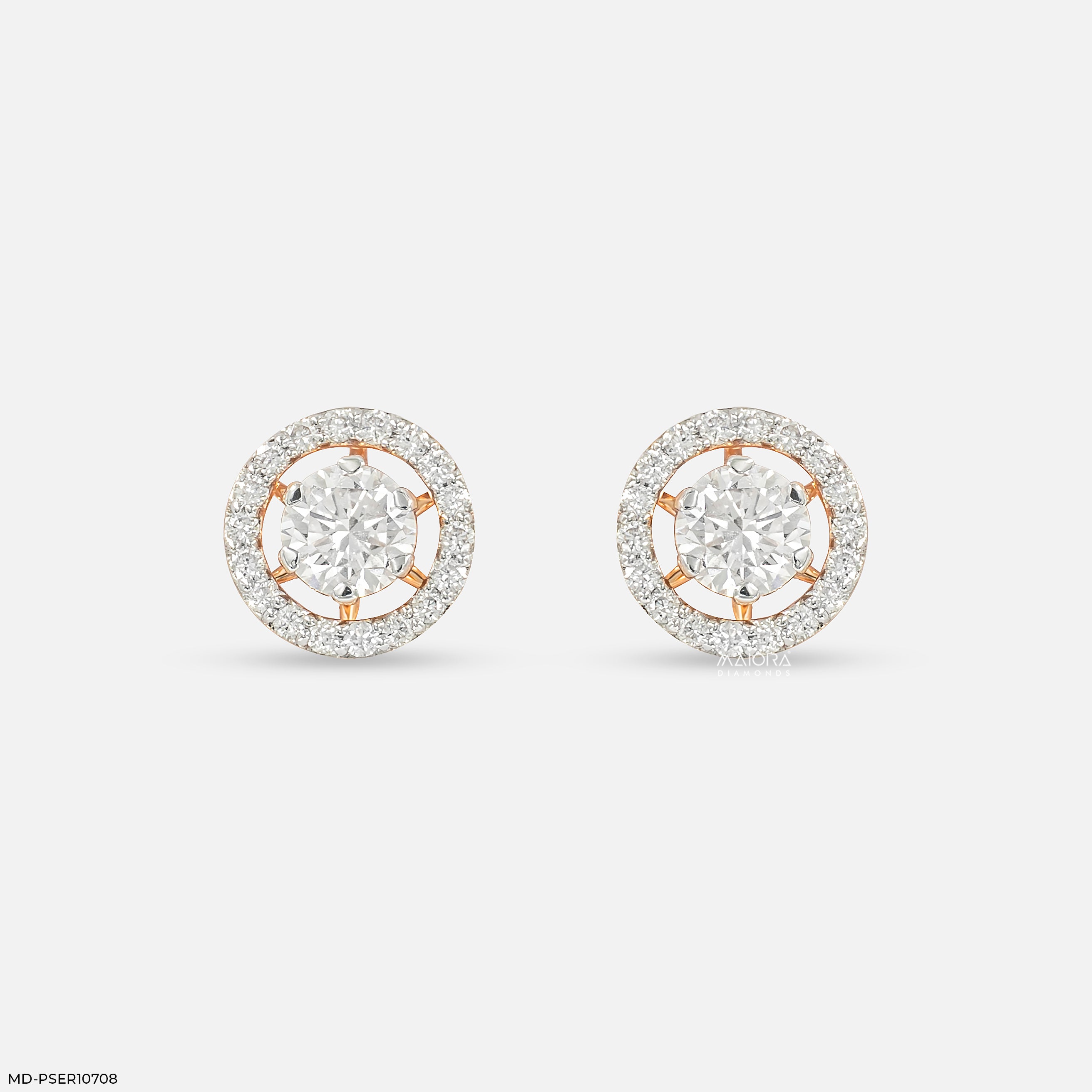 1.45 Carat Floating Halo Lab Diamond Studs