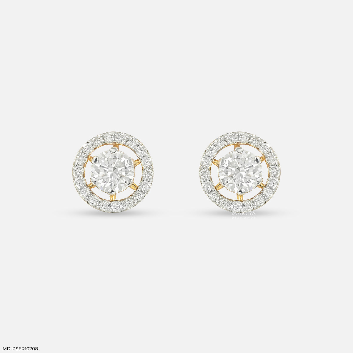 1.45 Carat Floating Halo Lab Diamond Studs