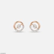 Arc Vortex Diamond Earrings 9K Rose Gold