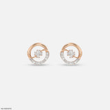 Arc Vortex Diamond Earrings 9K Yellow Gold