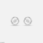 Arc Vortex Diamond Earrings 9K White Gold