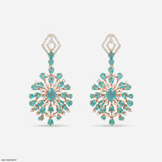 Ocean Blue Drop Diamond Earrings Platinum 950