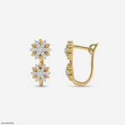 0.35 Carat Round Solitaire Diamond Stud 18K Yellow Gold
