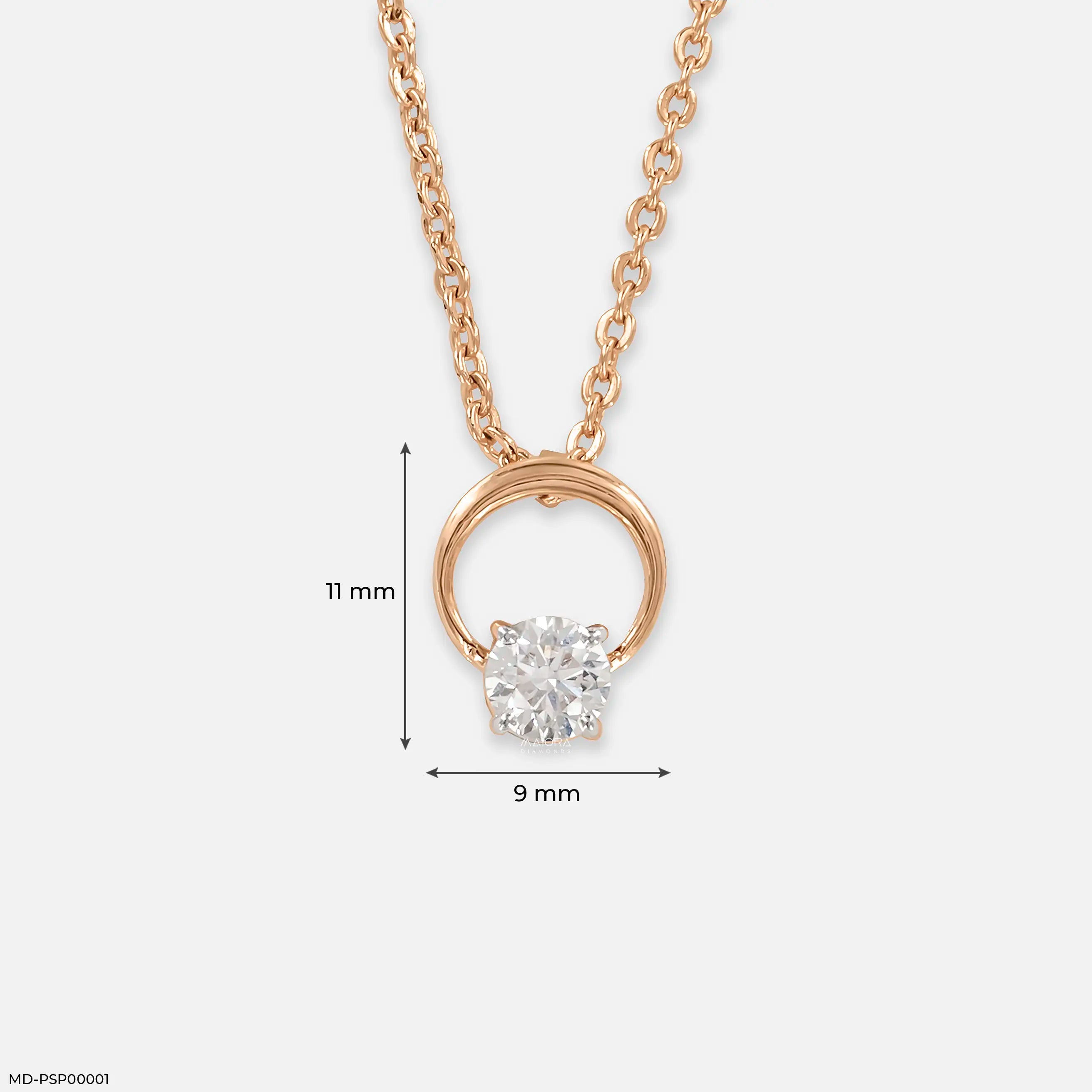 0.35 Carat Lunar Halo Lab Diamond Pendant