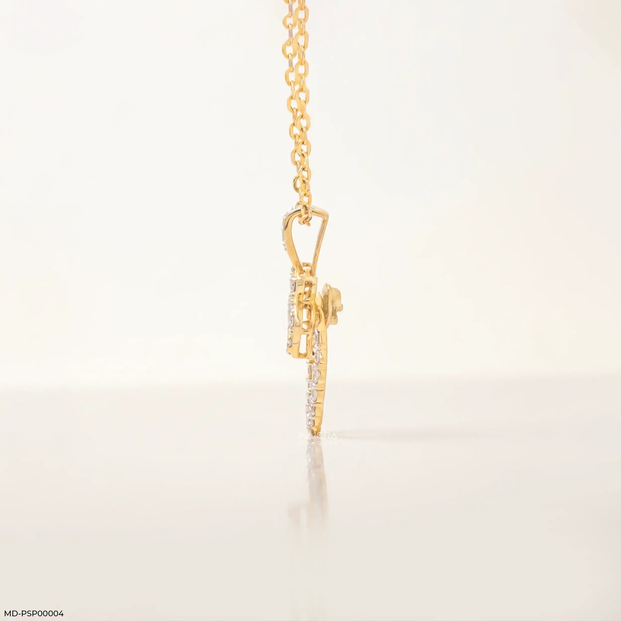 0.50 Carat Azure Trillion Halo Solitare Lab Diamond Pendant