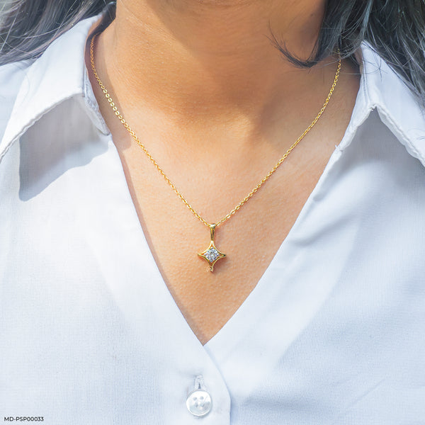 Nova Star Pendants 14K Yellow Gold