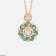 The Gardenia Medallion Pendant 9K Rose Gold
