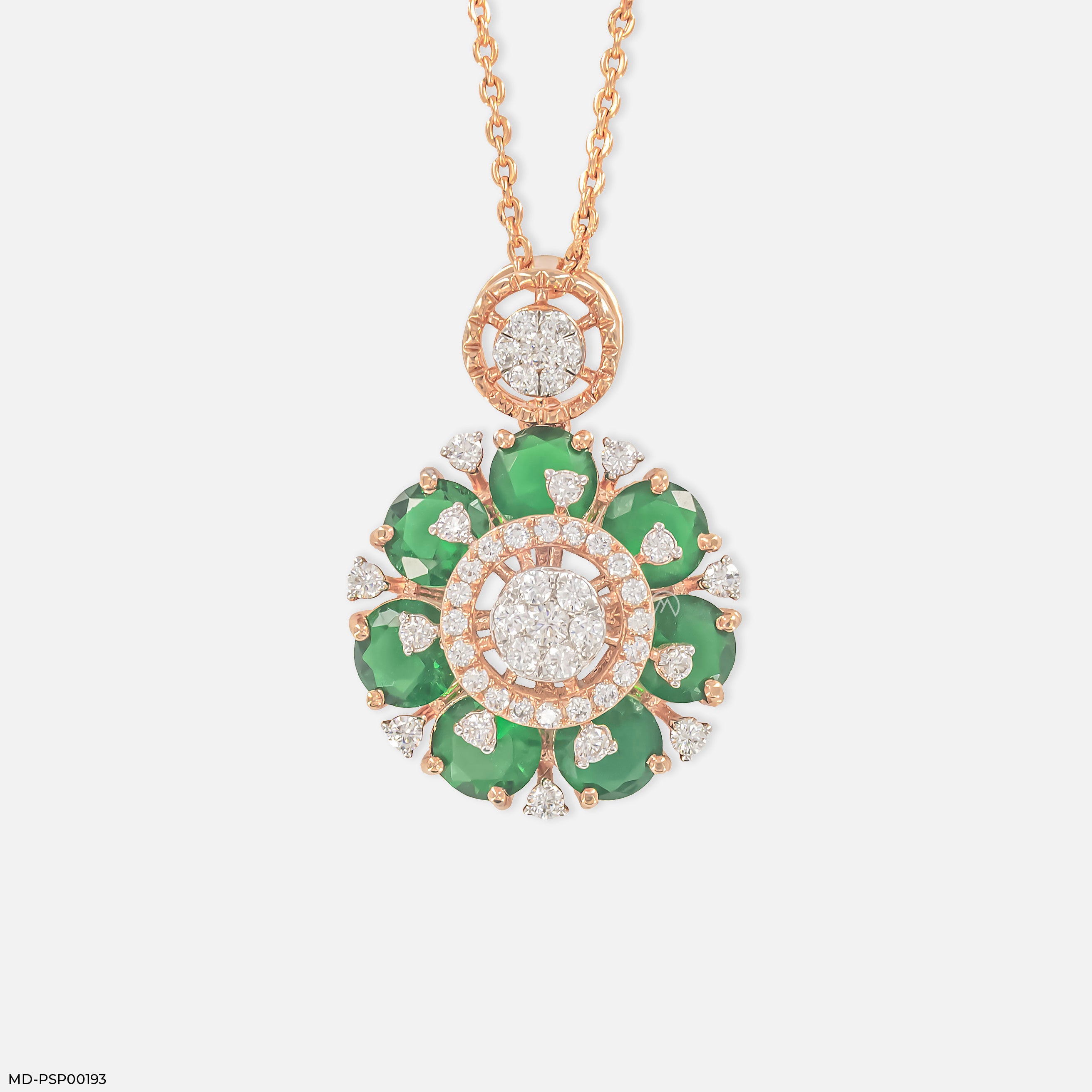 The Gardenia Medallion Pendant 9K Rose Gold