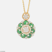 The Gardenia Medallion Pendant 14K Yellow Gold