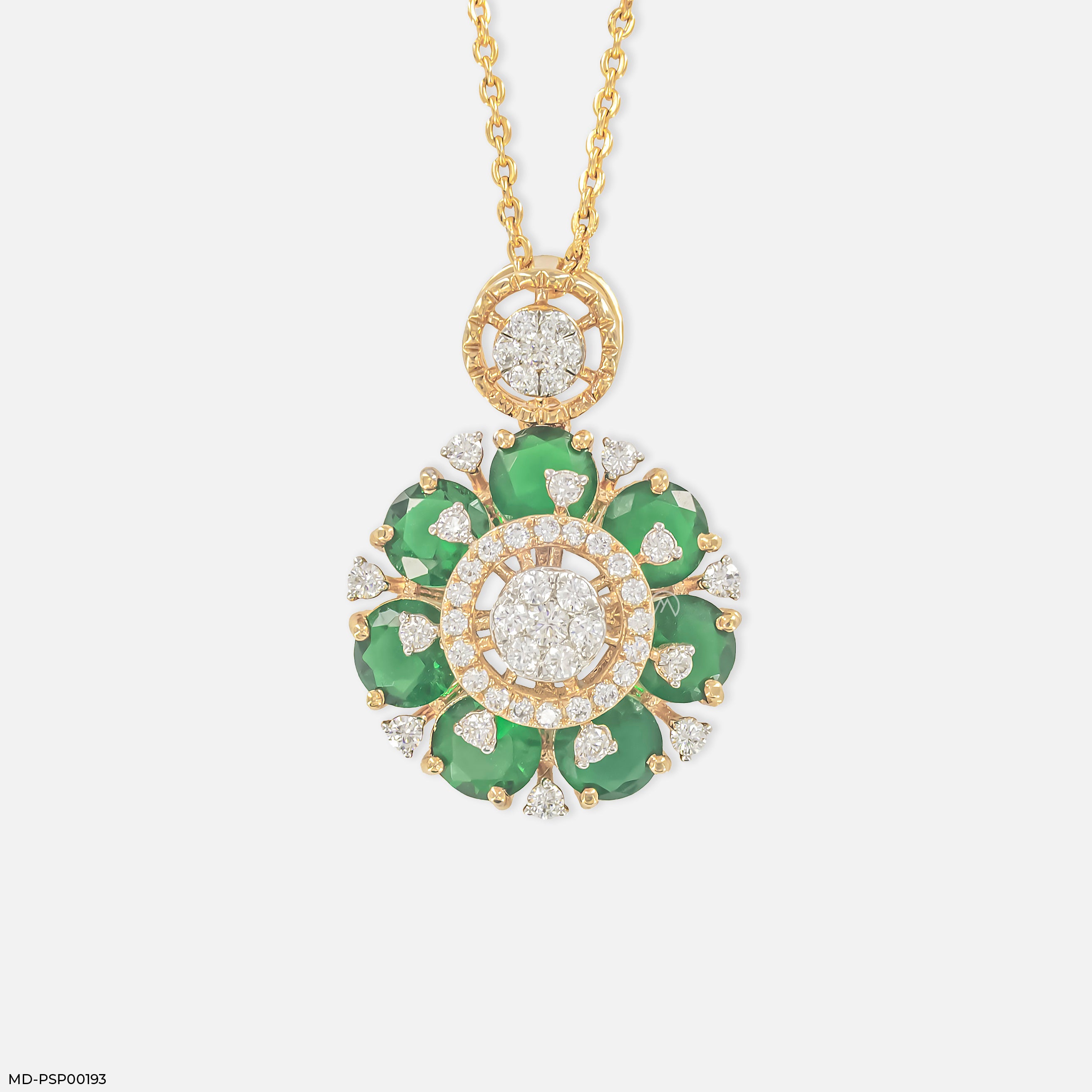 The Gardenia Medallion Pendant 14K Yellow Gold