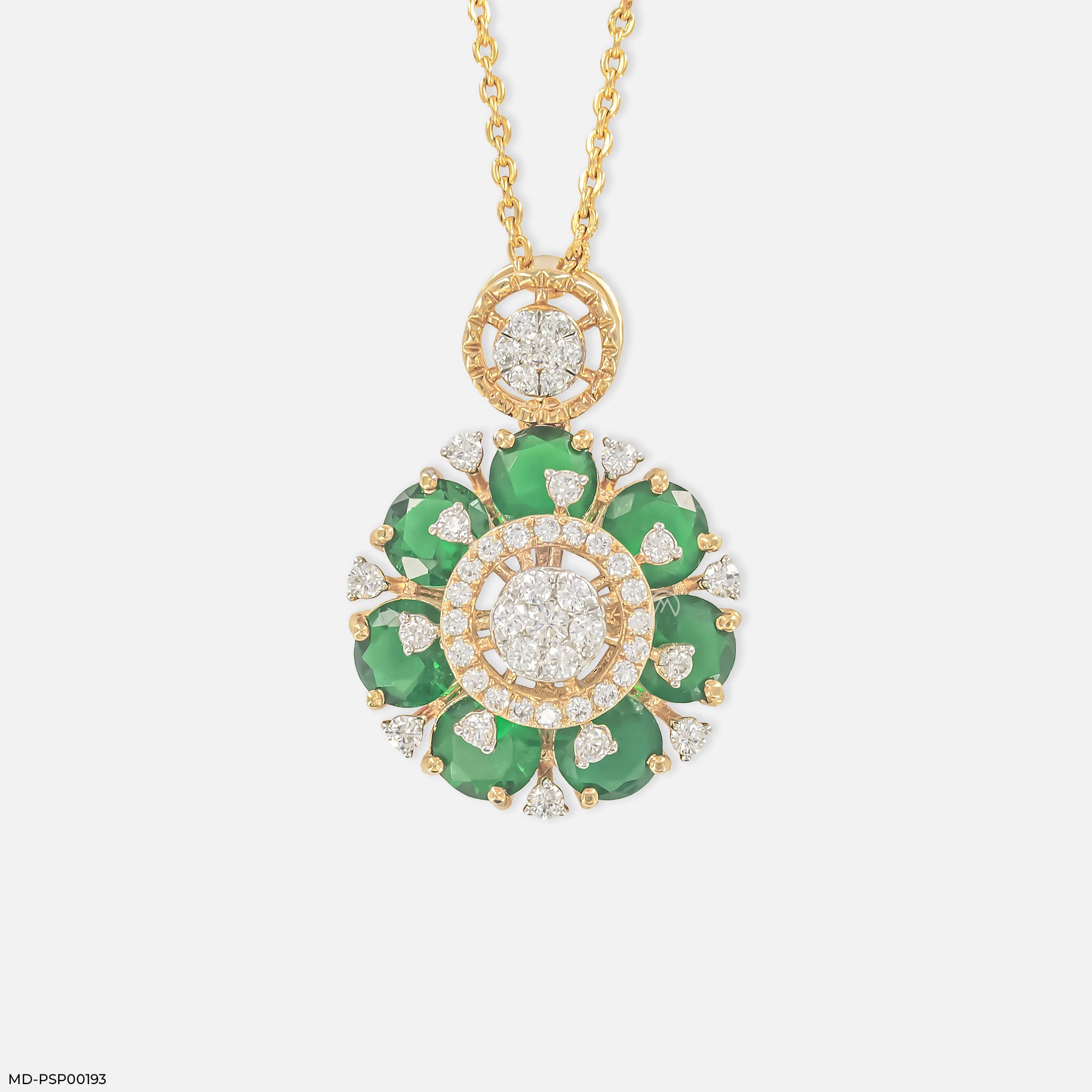 The Gardenia Medallion Pendant 14K Yellow Gold