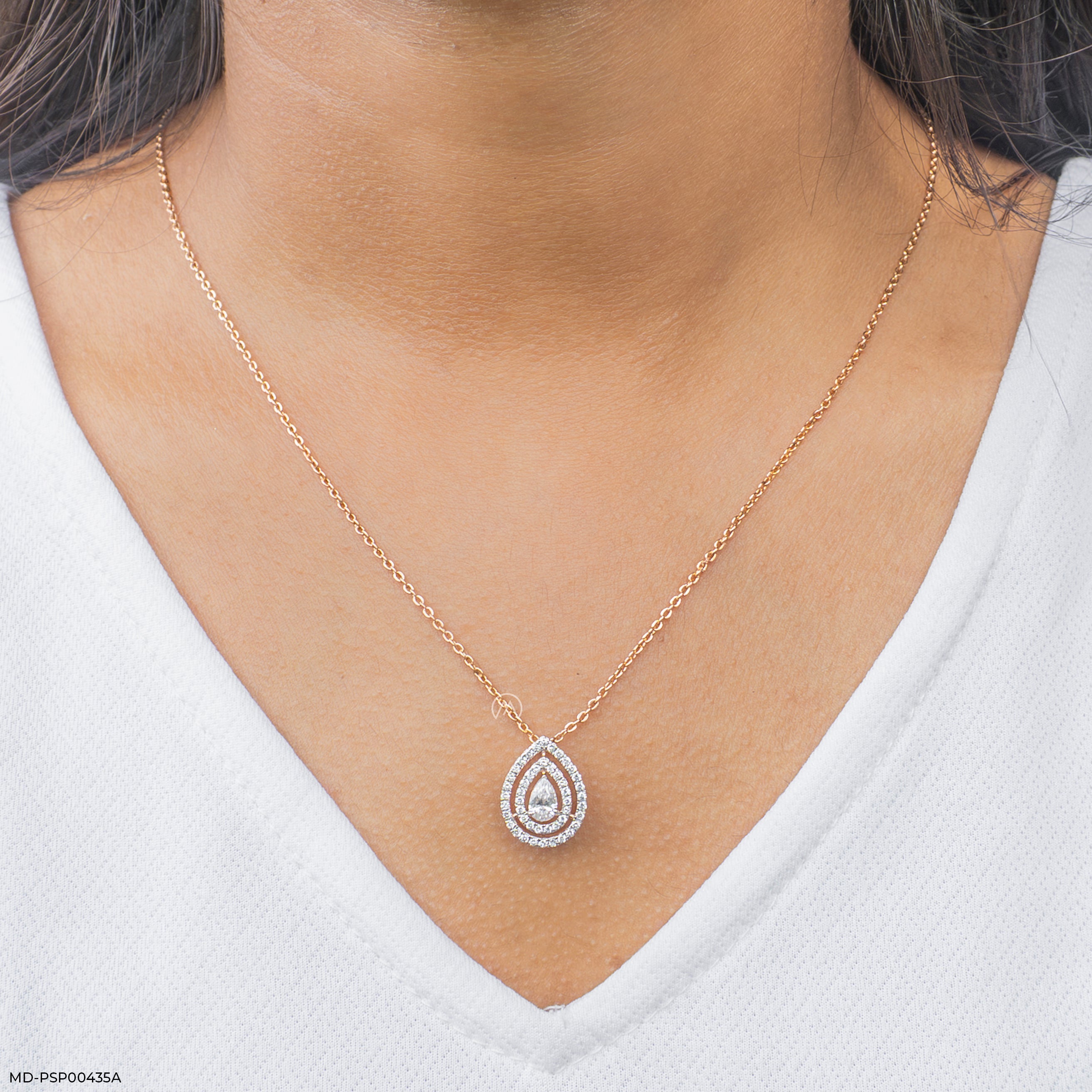 Rose Radiance Pendants 9K White Gold