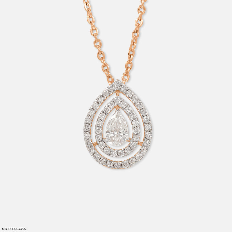 Rose Radiance Pendants 14K White Gold