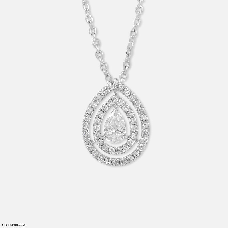 Rose Radiance Pendants 14K White Gold