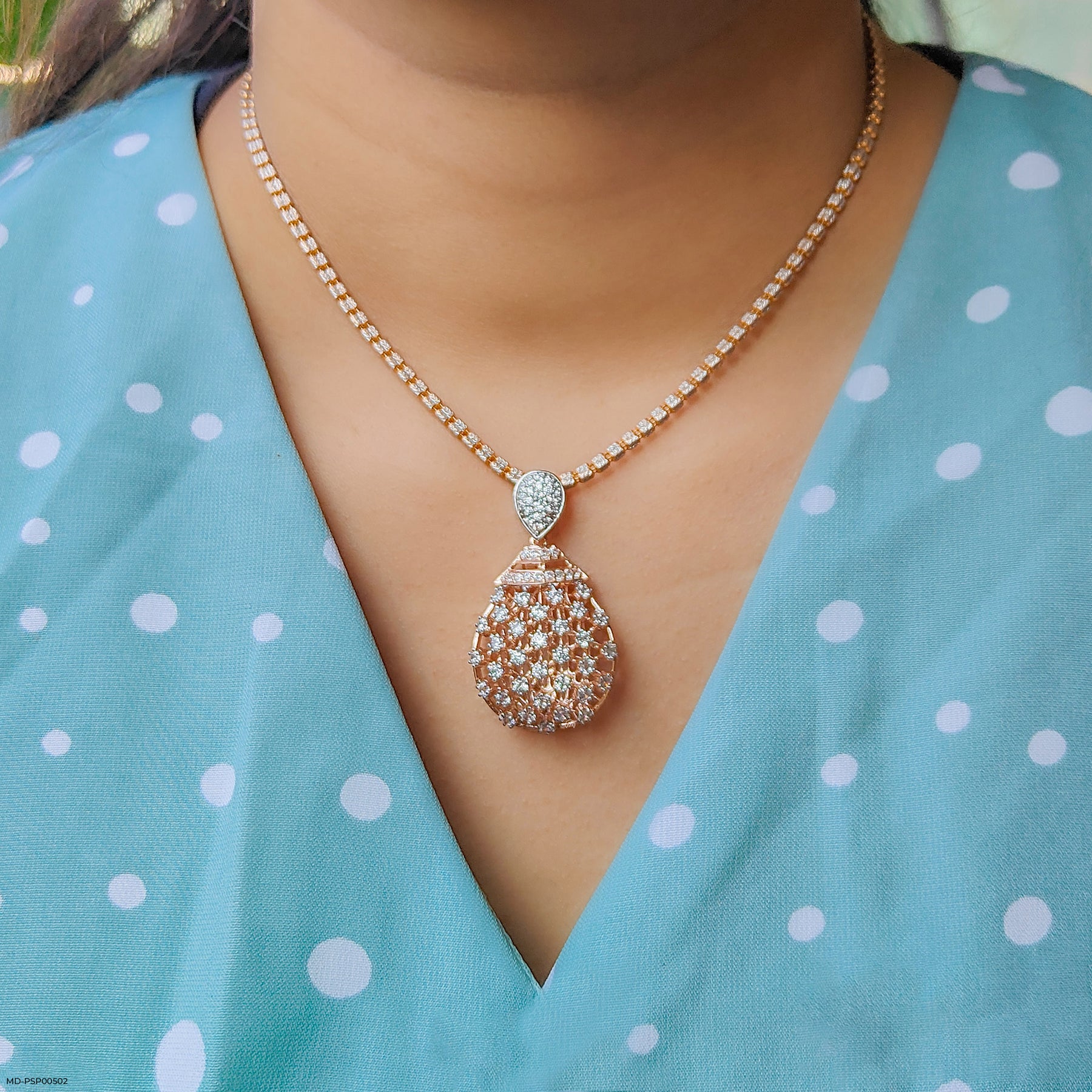 Diamond Chandelier Pendant 14K Yellow Gold