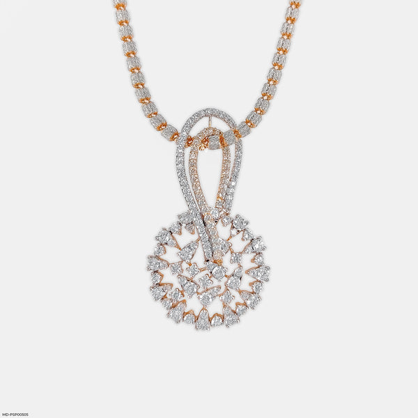 Interwoven Diamond Pendant 14K Rose Gold