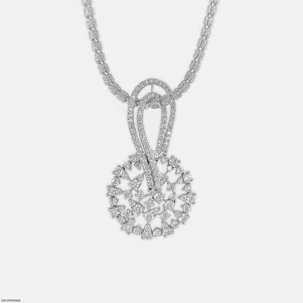 Interwoven Diamond Pendant Platinum 950
