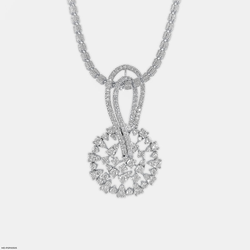 Interwoven Diamond Pendant 14K Rose Gold