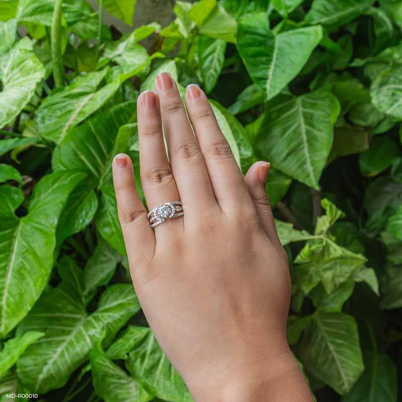 1.5 Carat Round Soiltaire Diamond Ring 14K White Gold