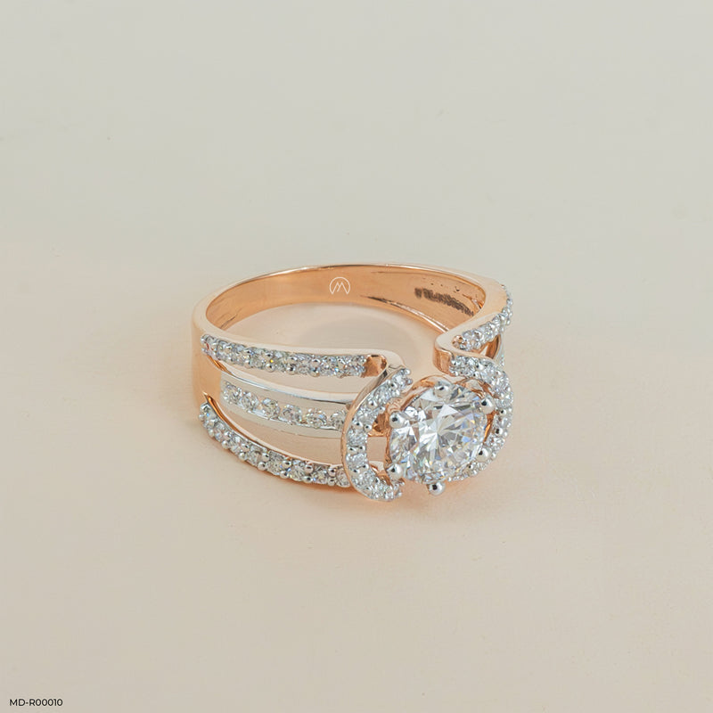1.5 Carat Round Soiltaire Diamond Ring 14K White Gold