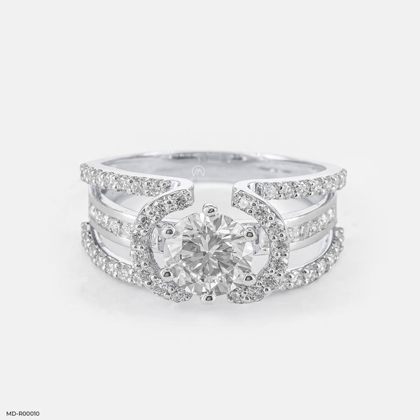 1.5 Carat Round Soiltaire Diamond Ring Platinum 950