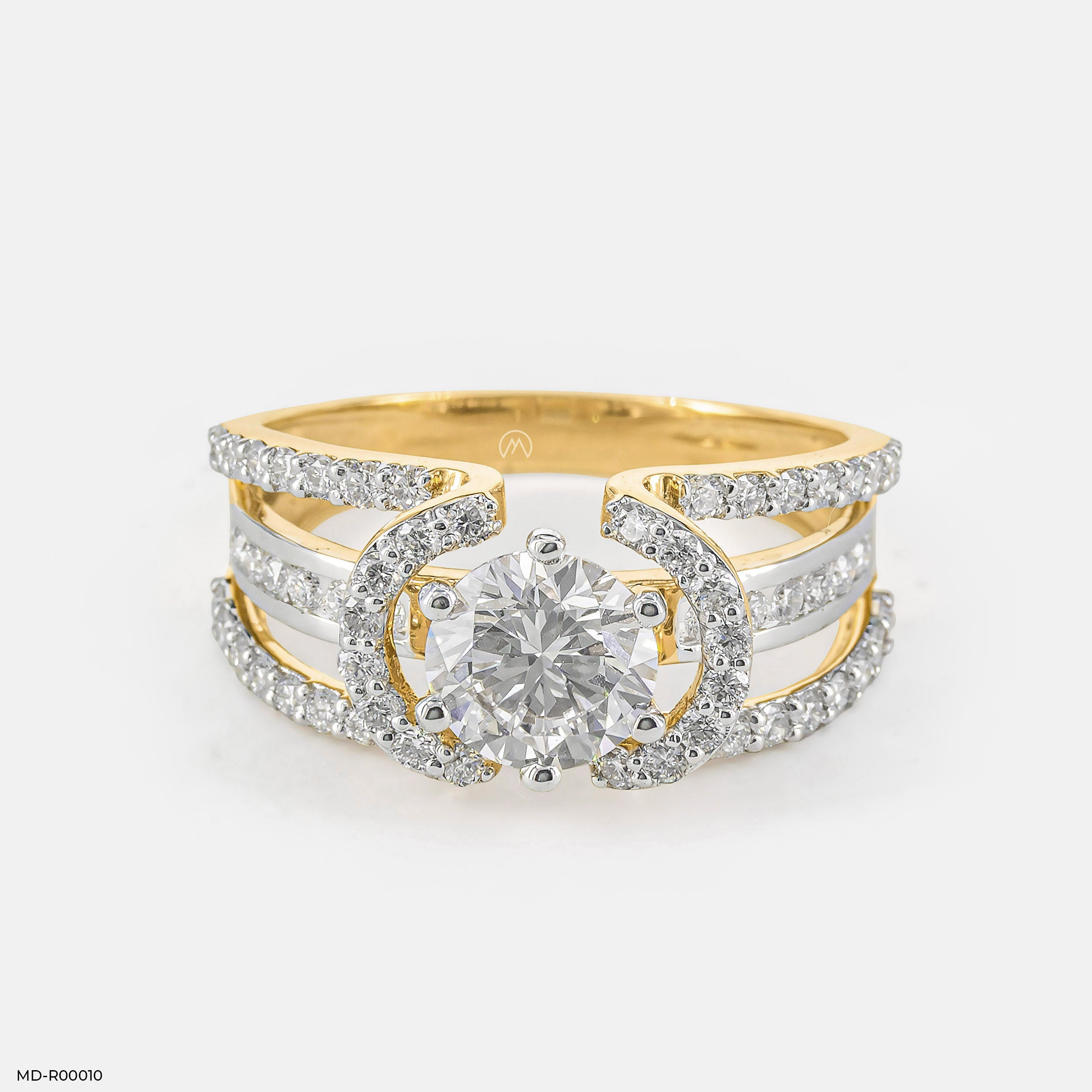 1.5 Carat Round Soiltaire Diamond Ring 14K Yellow Gold