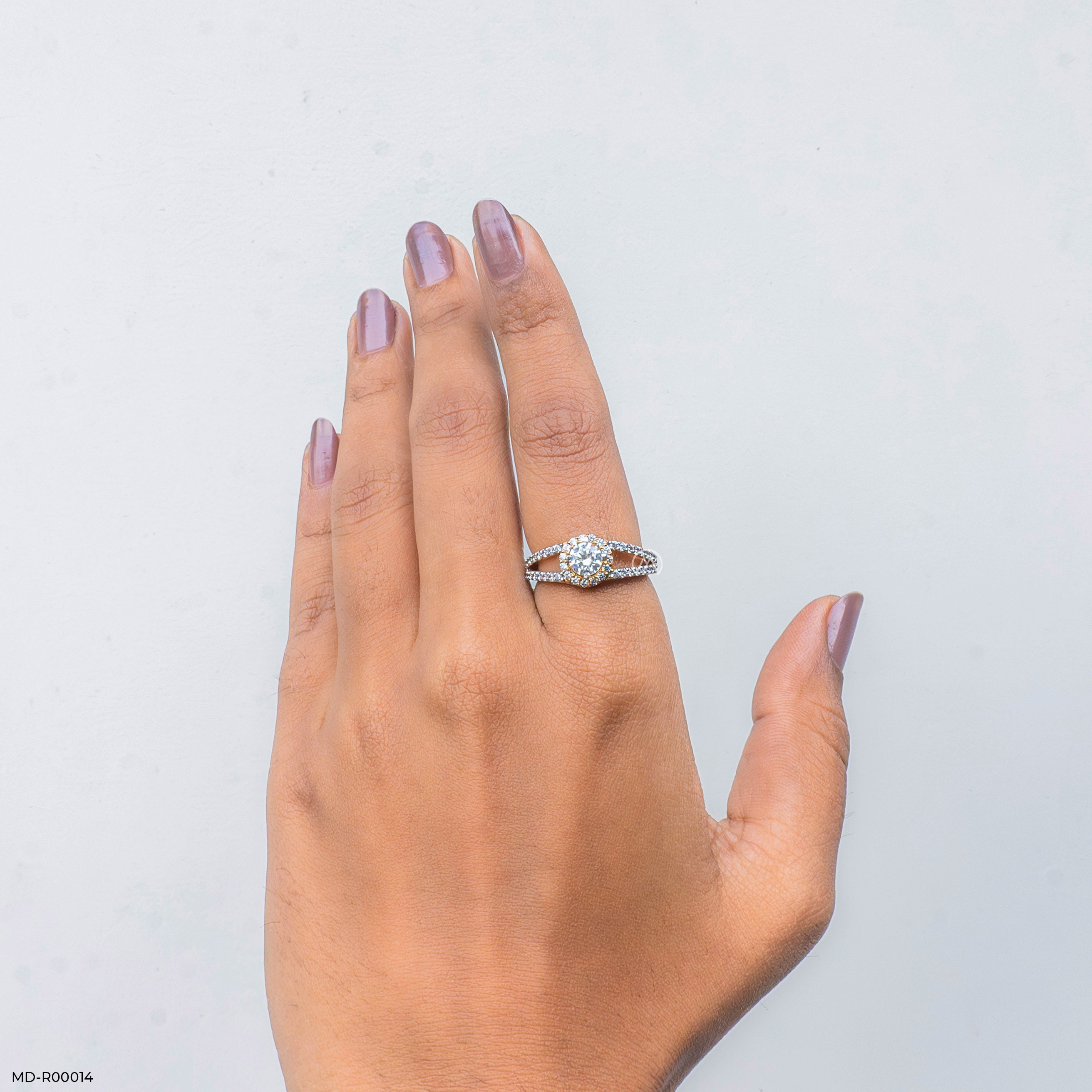 0.50 Carat Round Parallel Diamond Ring 14K Rose Gold