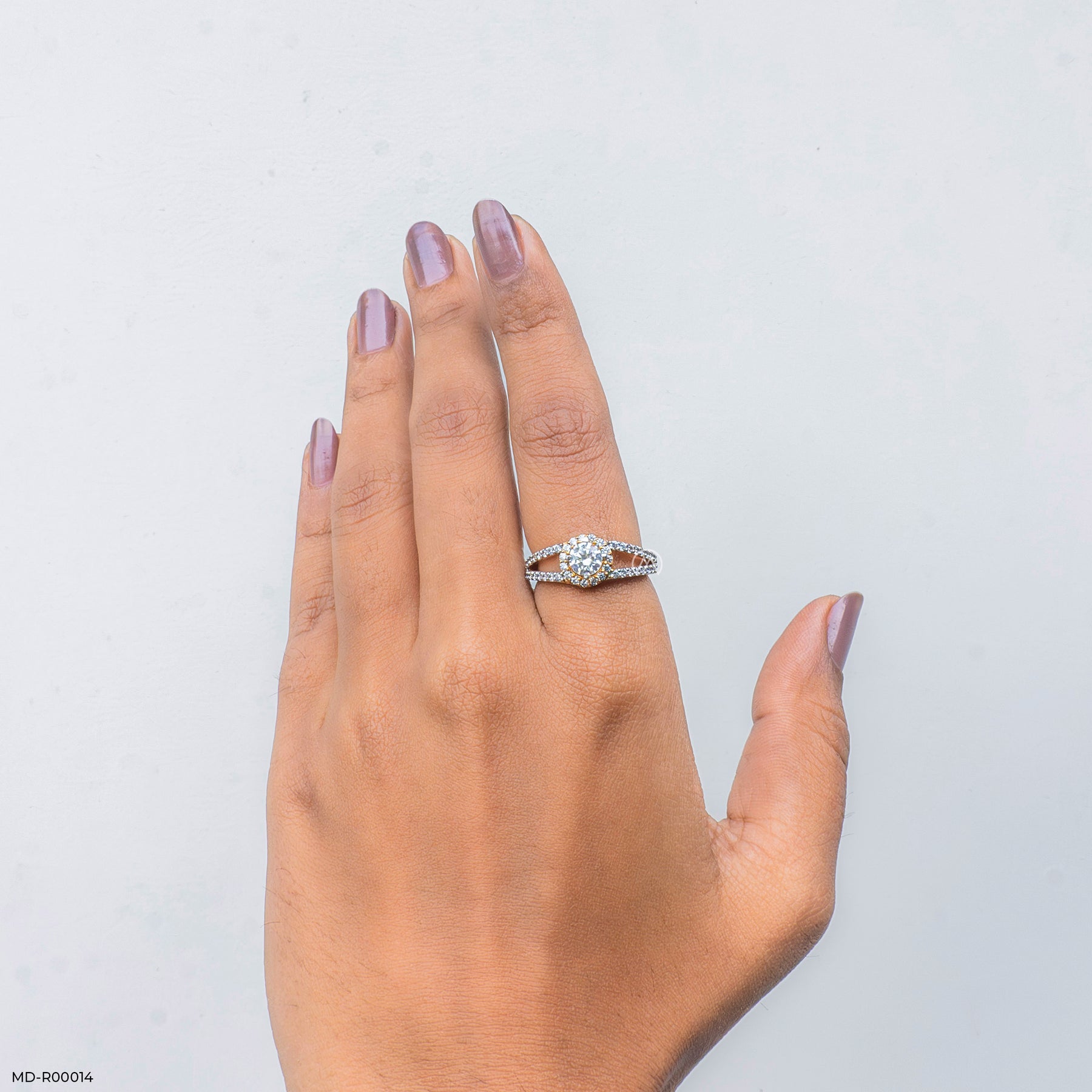 0.50 Carat Round Parallel Diamond Ring 14K Yellow Gold