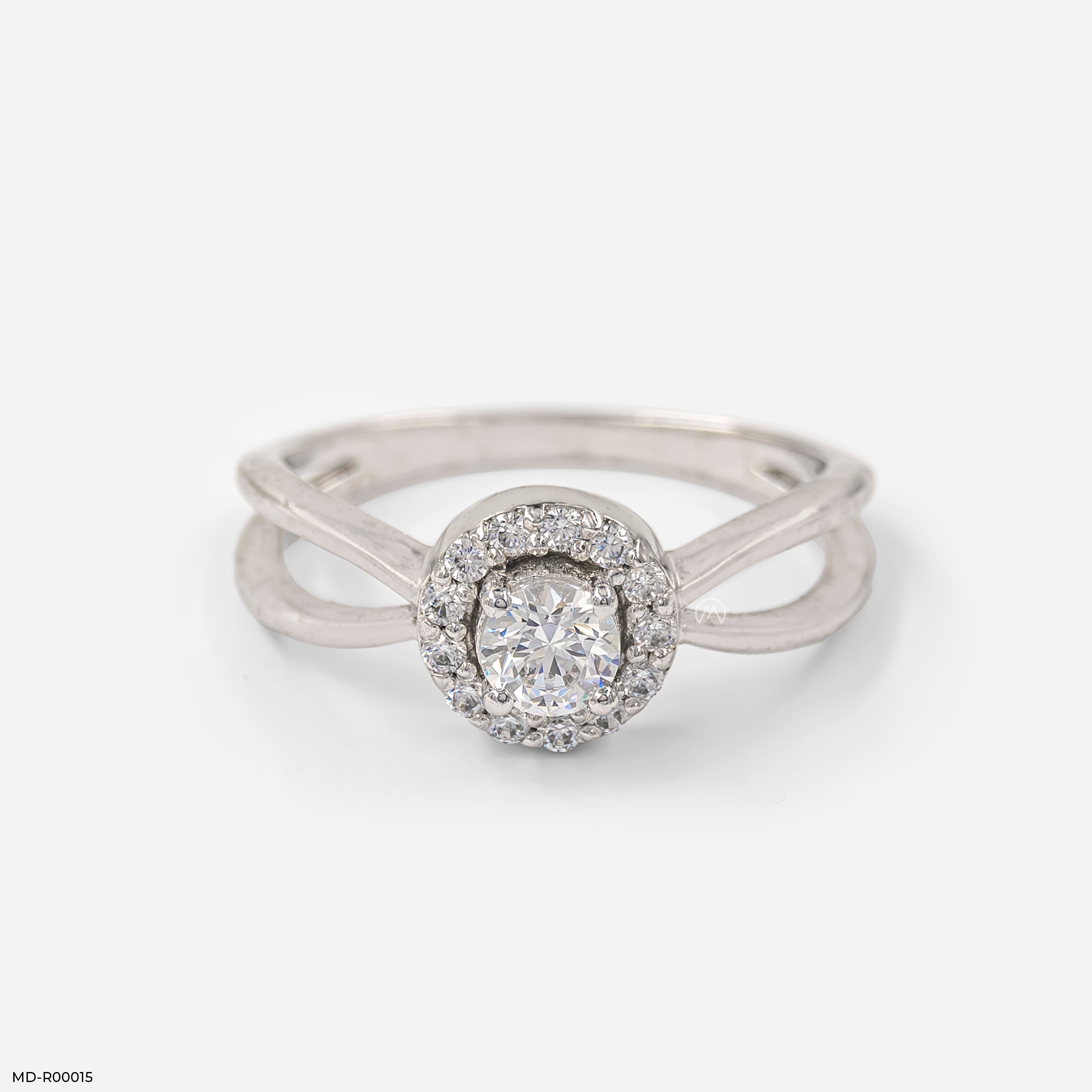 Cross Cut Halo Diamond Rings Platinum 950