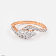 Triad Diamond Rings 14K Rose Gold
